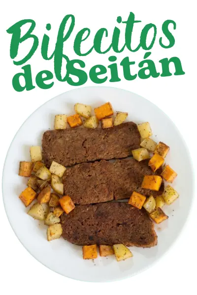 Bifes de seitán comida vegana bahía blanca